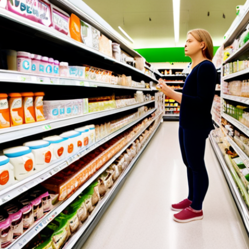 **Prompt 1: The Probiotic Supermarket Maze**
    "A slightly overwhelmed Dutch person, mid-shot, standing in a brightly lit, modern supermarket aisle. Shelves are densely packed with a chaotic array of probiotic yogurts, drinks, and supplements, all loudly proclaiming 'probiotica' on their labels. The scene emphasizes the sheer volume and confusion of choices, with a subtle shift in focus towards a single, detailed product label, symbolizing the move from general overwhelm to a more discerning, personalized approach to gut health. Include elements of busy, colorful packaging."