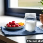 Home 22 프로바이오틱스의 효과적인 섭취 방법 - A cozy Dutch morning kitchen scene with natural sunlight streaming through a window, showing a perso...